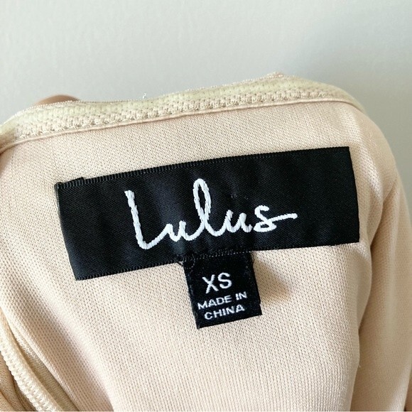 Lulus Lots of Love Beige Strapless Ruffle Midi Dress XS - Picture 3 of 6